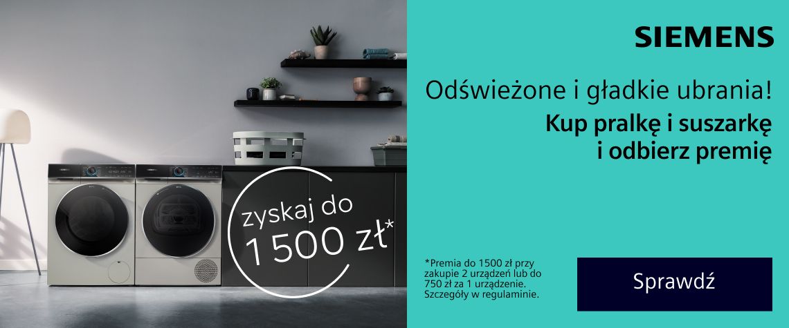 Pralka i suszarka Siemens - Verle Home - premia 1500 zł